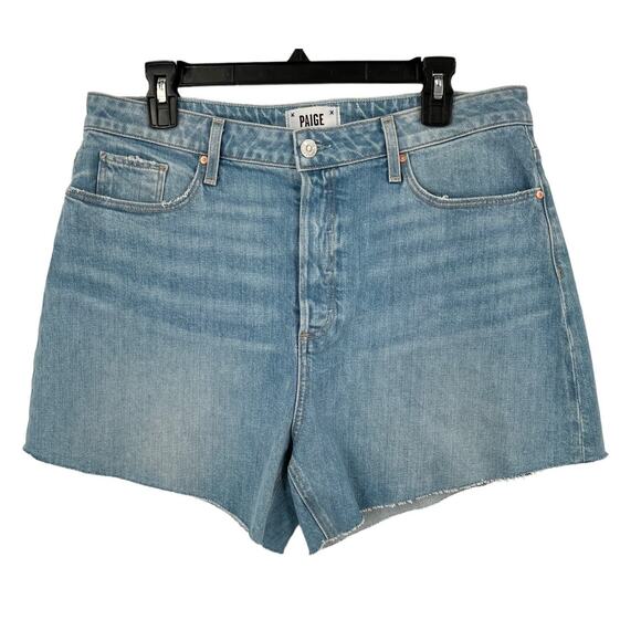 Paige shorts Noella relaxed cut off denim light blue size 32 - Picture 2 of 6